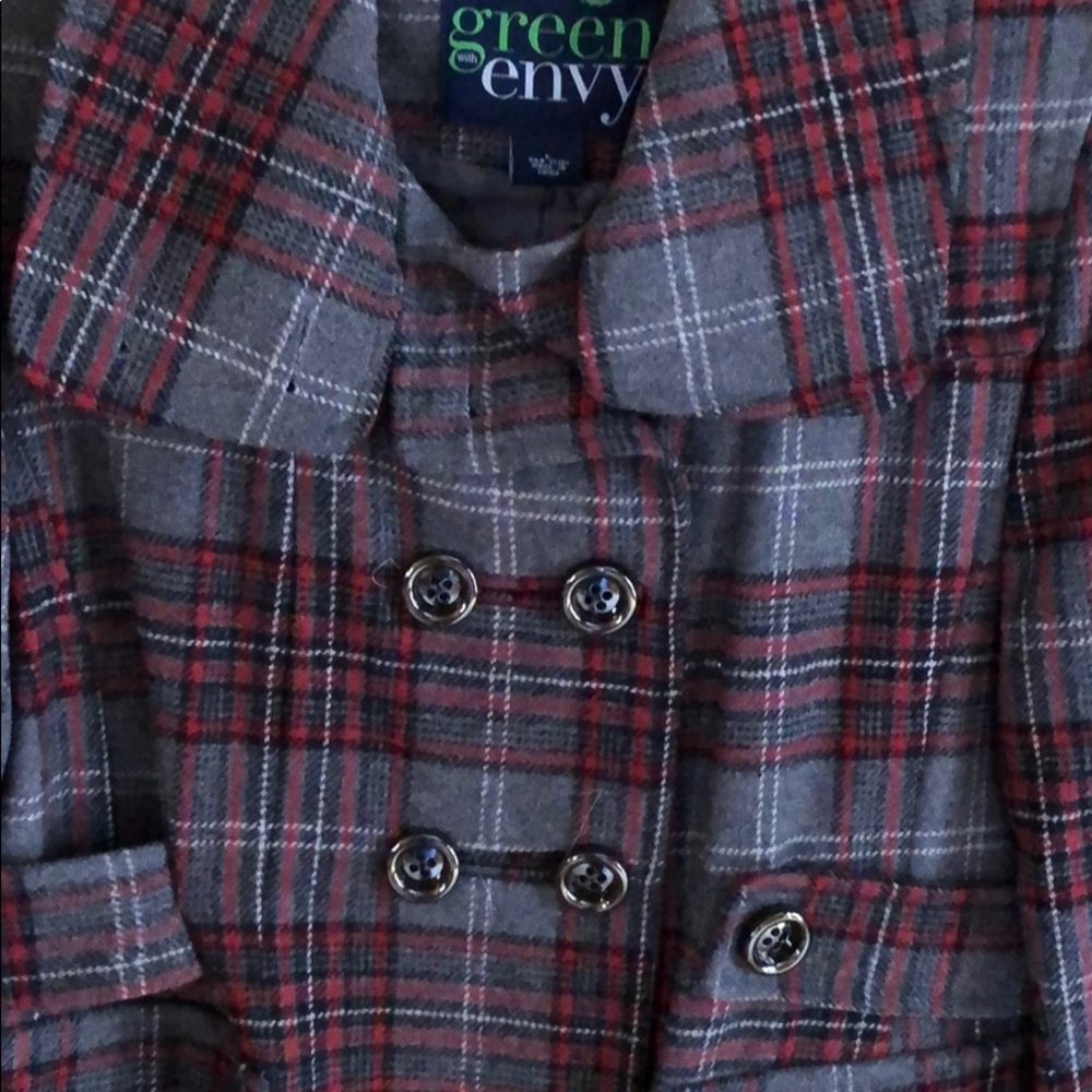 Charcoal, Red, Black & Grey Plaid Jacket - Picture 2 of 7